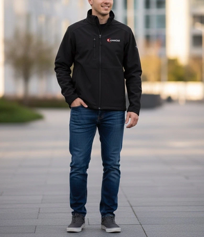 The North Face Mens Apex WindWall Full Zip Long Sleeve Softshell Jacket Medium