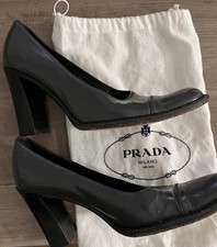 Prada Black Vintage Vero Cuoio Heels Size 37