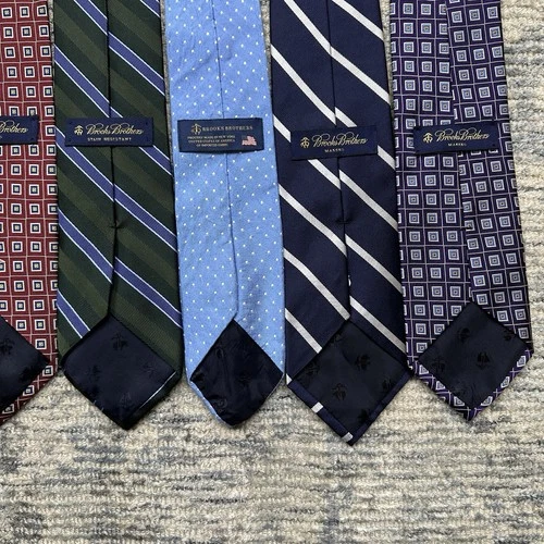 Lot of 8 Brooks Brothers Makers Silk Ties Made USA NYC Striped Geometric Dot image 10