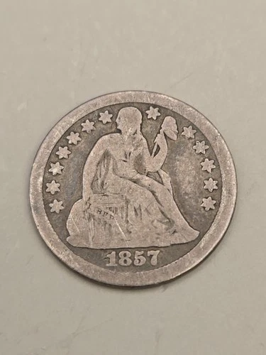 1857-O Seated Liberty Silver Dime - New Orleans Mint