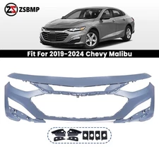 Front Bumper Cover For 2019-2024 Chevy Chevrolet Malibu Upper Primed 84543709