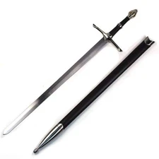 Hand-Forged Medieval Longsword with Scabbard – High Carbon Steel Blade Full Tang