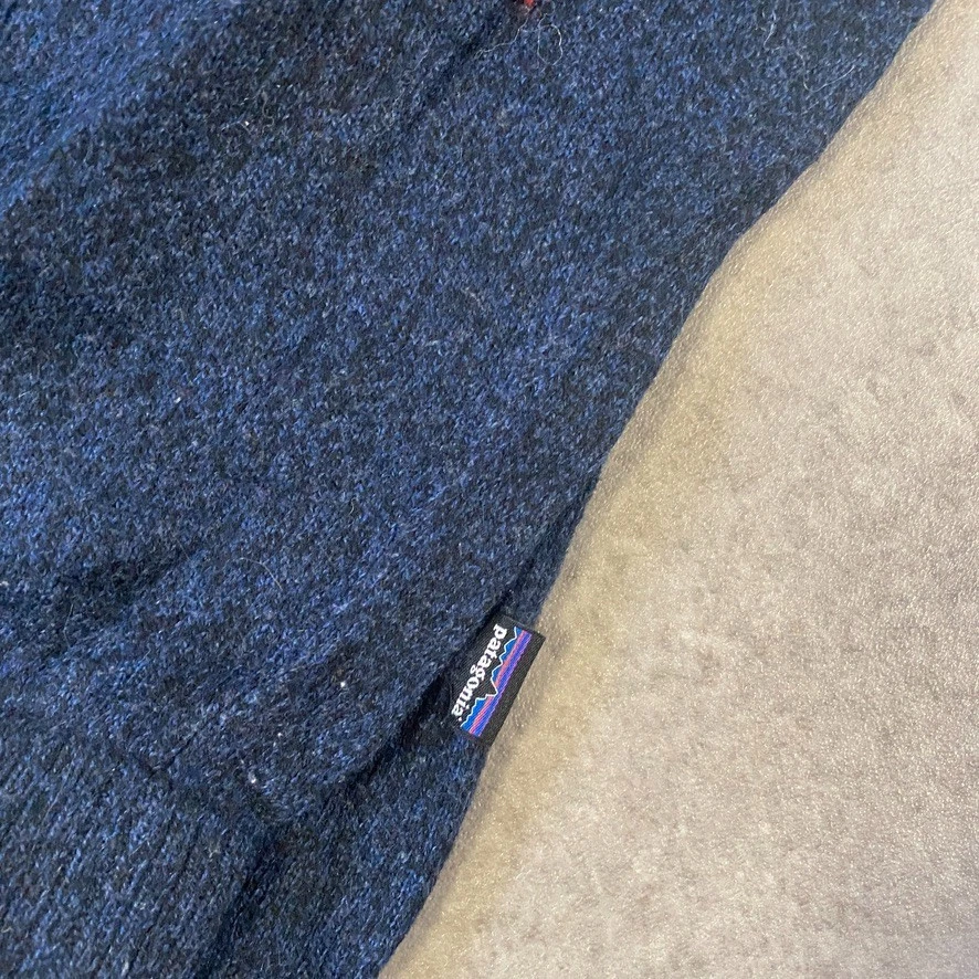 Patagonia Knit Jumper Mens Large 1/4 Quarter Zip Knit Wool Blend Sweater, Navy - Image 4 of 4