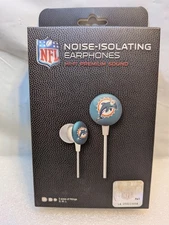NFL Miami Dolphins Team Logo Earphones by iHip Noise Isolating