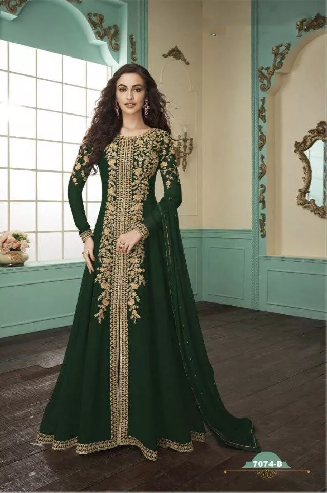 Vinay Fashion Rangmahal Hitlist Silk Gown Type Suits With Dupatta