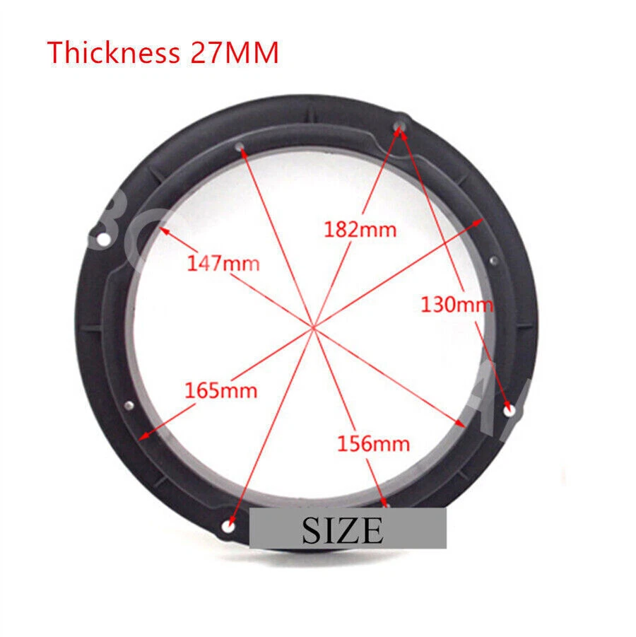 Car Front Door Speaker Mounting Spacer Adaptor Rings Fit For Kia Forte 2010-2020 - Image 3 of 4
