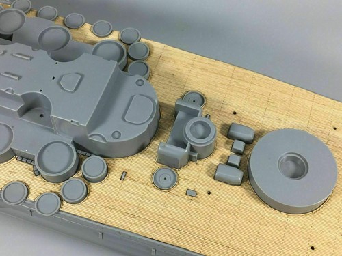 1/350 USS Arizona BB-39 1941 Wooden Deck+Metal Gun Barrels for HobbyBoss HB86501 - Picture 18 of 18