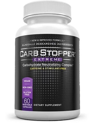 VIVID HEALTH NUTRITION Carb Stopper Extreme Diet & Weight Loss Pills to Neutralize Carbohydrates, 60ct.