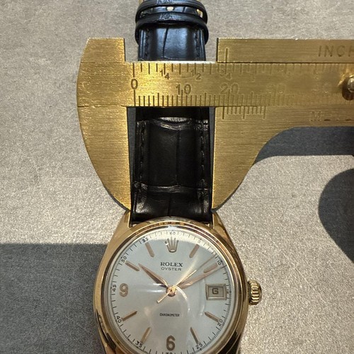 Rolex Oyster Date Chronometer Solid Gold Antique Vintage Hand Winding Wristwatch - Picture 8 of 11