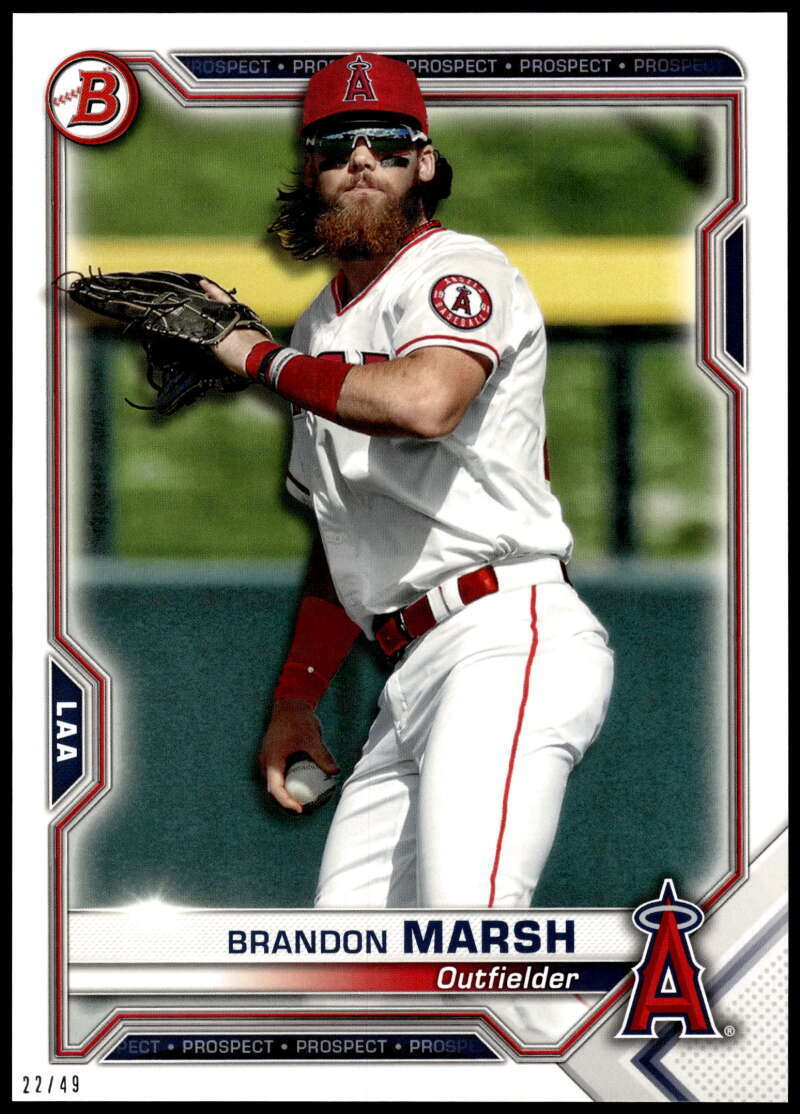 Brandon Marsh 2021 Bowman 5x7 Prospects #BP-112 22/49 Angels
