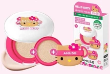 AMUSE x Tanning Hello Kitty CERAMIC Skin Perfector Cushion 15g+Refill 15g