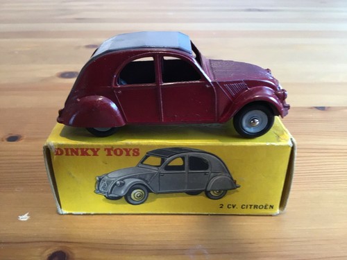 Dinky Toys France 535 - 2CV Citroën Rouge Grenat - Jantes Creuses - Boîte D'origine