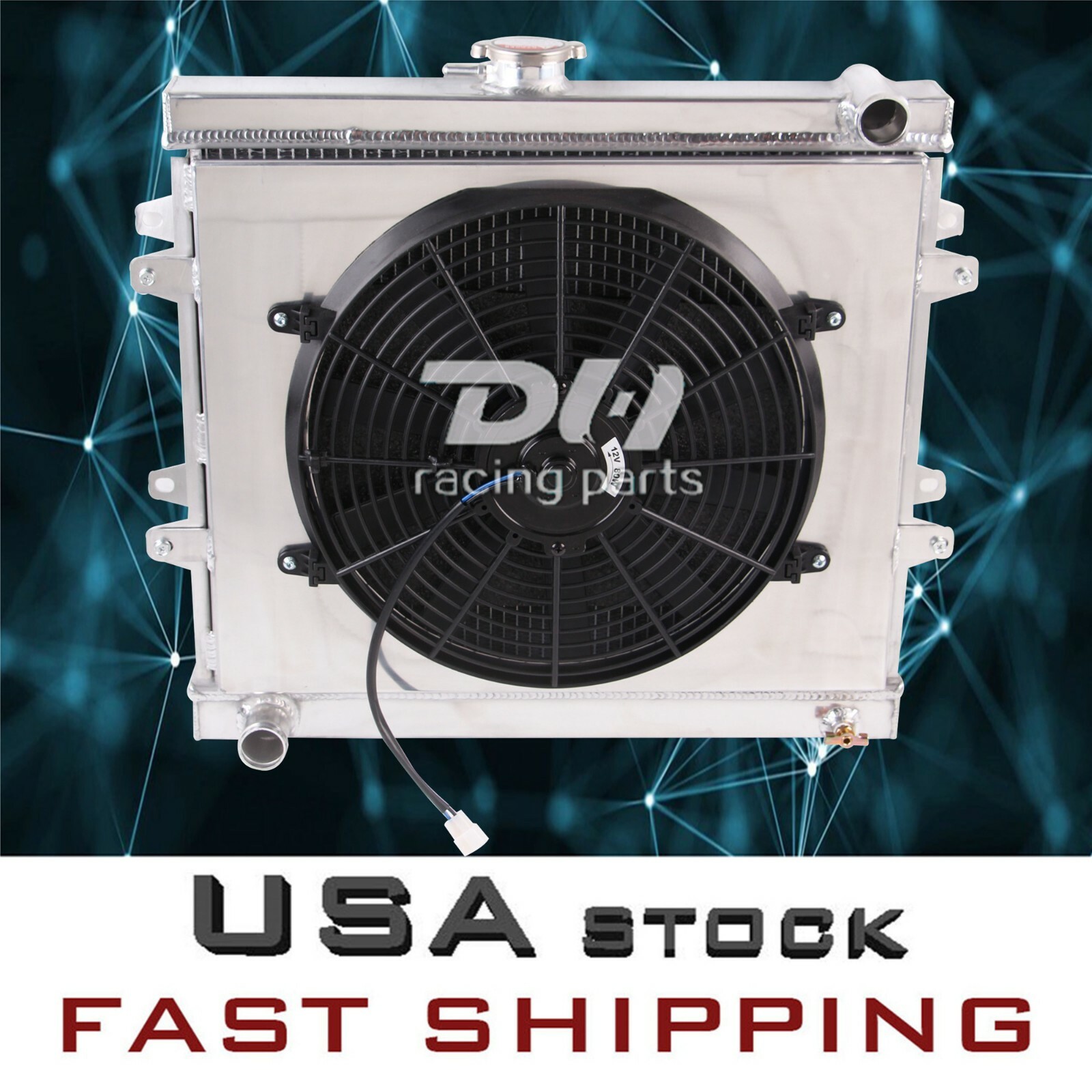 Complete 3-Row Aluminum Radiator Kit For 1984-1995 Toyota Pickup & 4Runner 2.4L 11 thumbnail image