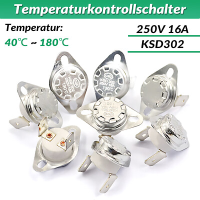 KSD302 Thermoschalter Temperaturschalter Öffner Schliesser 250V 16A Thermostat