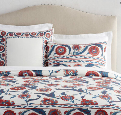 POTTERY BARN ANU SUZANI-One (1) Embroidered Euro Sham New In Package!