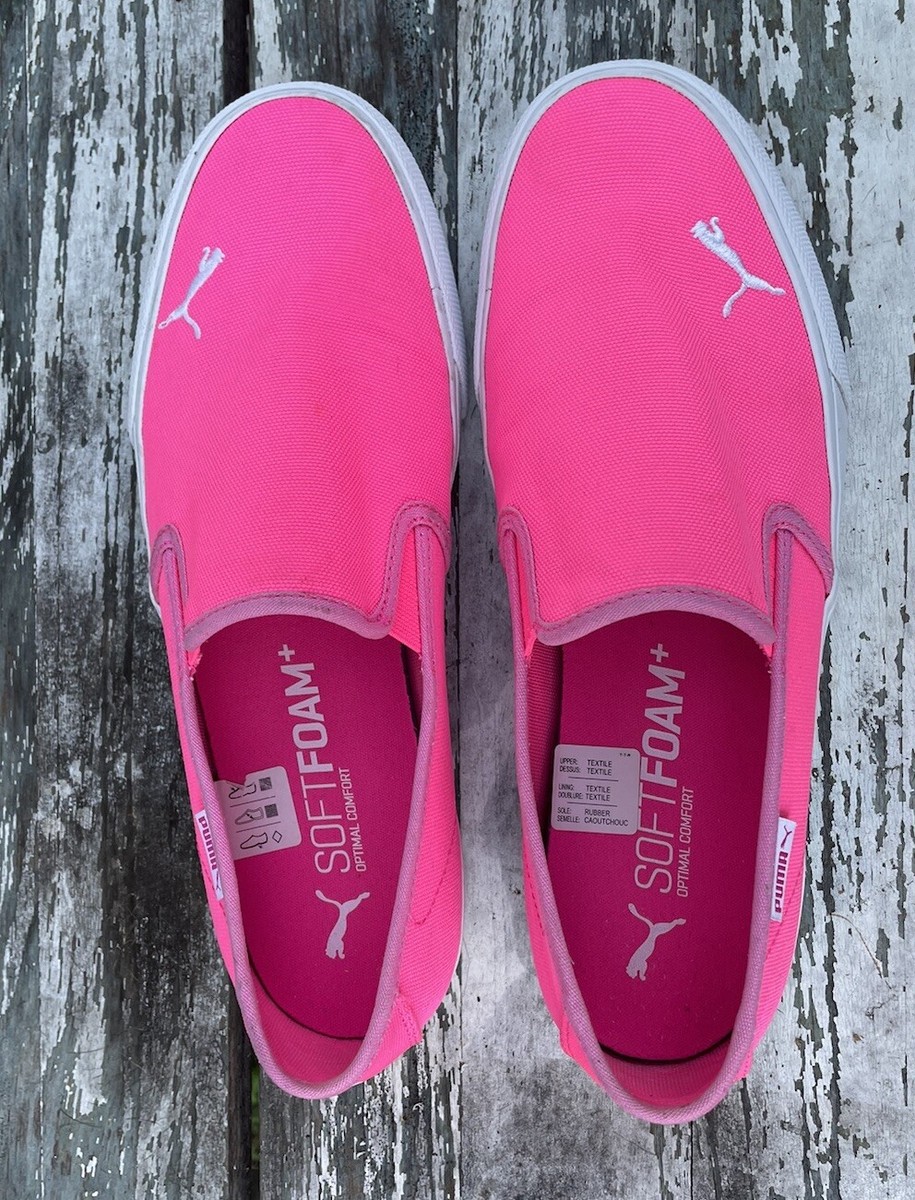 Puma Women's Pink Bari Cat Slip-on size 8.5 Soft Foam