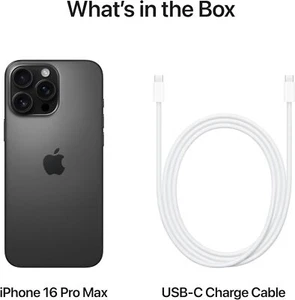 NEW Apple iPhone 16 Pro Max 6.9'' 5G Smartphone 256GB Unlocked SIM-Free - Black