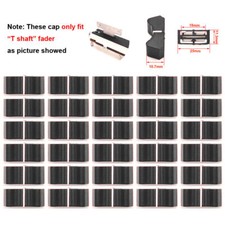 Qty:30pc For  Straight Slide Fader Knob Cap Soundcraft Black 