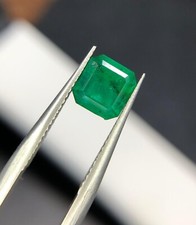 1.30 Ct Natural Emerald Green Color Asscher Cut loose gemstone From Pakistan