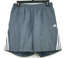 Adidas Boys Gray Climalite Shorts Drawstring Elasticized Waist Pockets M