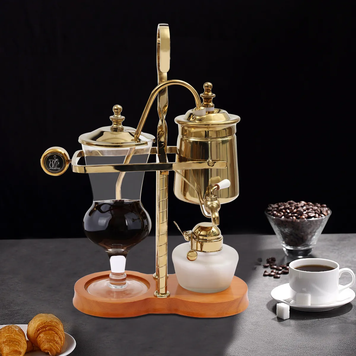 Siphon Coffee Maker Multi-function Machine Large Capacity Portable Gold  400ml