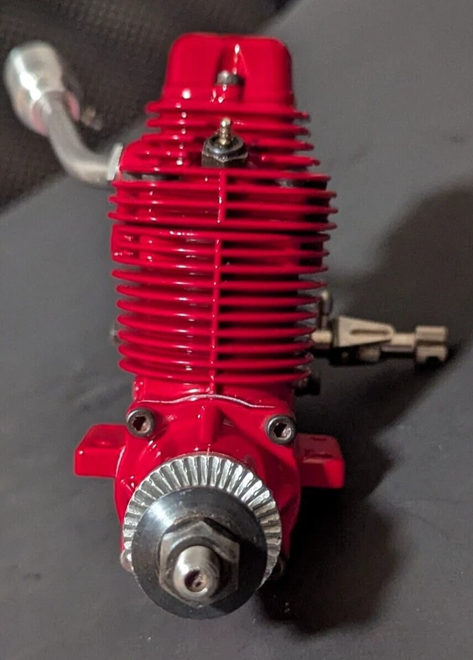 Enya 46-4C 4-Stroke, Red Epoxy Paint and Polish, Good Compression, Turns Free - Image 4 of 4