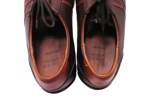 SAOLA Sneaker Oxford Allen Edmonds da uomo marroni da viaggio US 11 in pelle punta di piedi