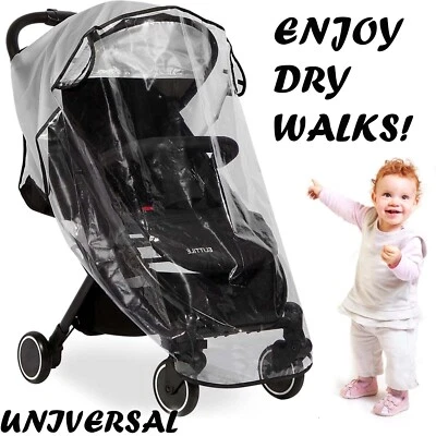 BUYSTARGET 🔥Universal Rain Cover for Buggy Pushchair Stroller Pram Clear Transparent Baby