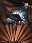 Painting, Realism, Surreal, Circus, Bird, Pigeon, New York
