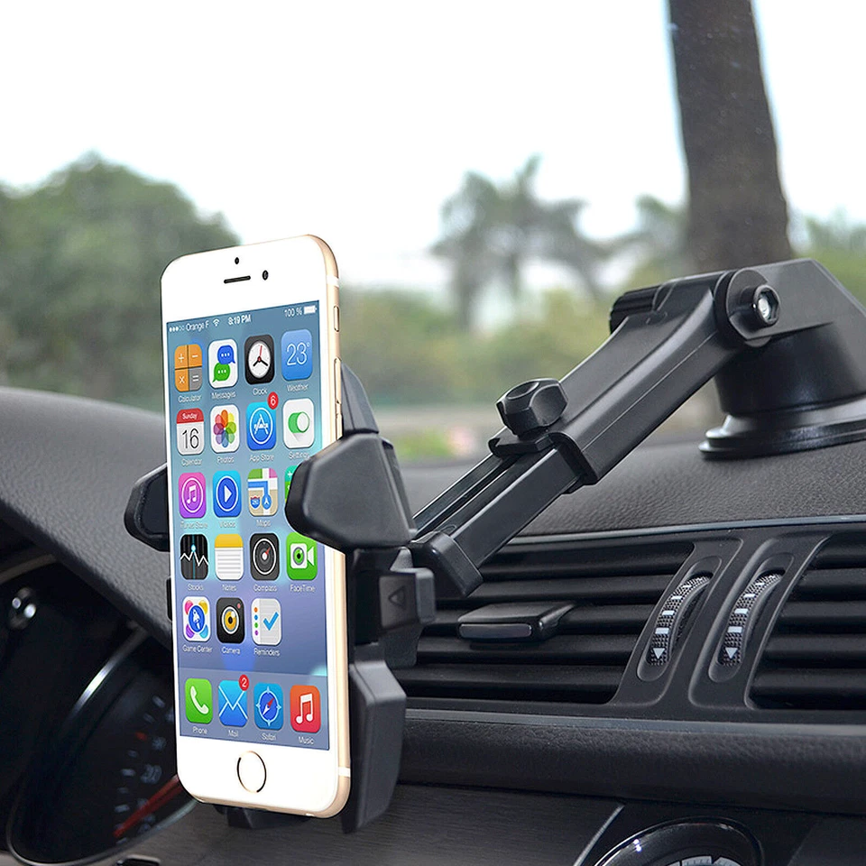 Universal 360° Windshield Mount Car Holder Cradle For GPS Mobile Smart Phone - Image 2 of 4