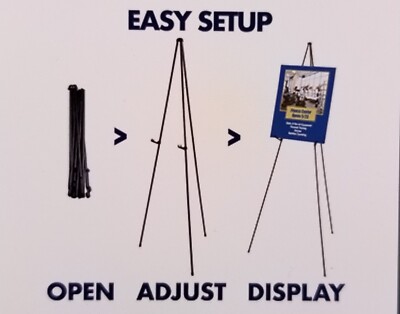 Quartet Instant Easel 63 Supports 5 lbs Tripod Base - Display