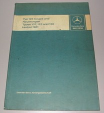 Werkstatthandbuch Mercedes W 126 Coupe SL R 1...