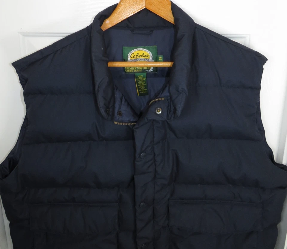 Cabelas Premier Northern Goose Down Puffer Vest Mens 2XL Outdoor Pockets *Read* - Image 2 of 4