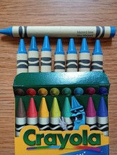 8 Crayola Crayons Blizzard Blue Retired Single Color Bulk Lot Brand New