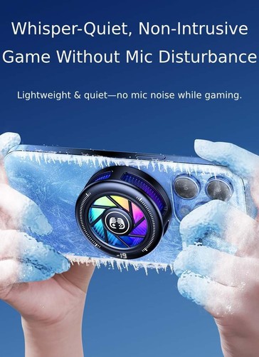 Refroidisseur de Téléphone pour Jeu, Refroidisseur de Téléphone Portable USB à Faible Bruit avec Contrôle Intelligent de la Température - Photo 4 sur 9