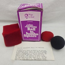 Magic Sponge Color Changing Ball to Jumbo Square Vintage Trick Gosh Goshman NEW