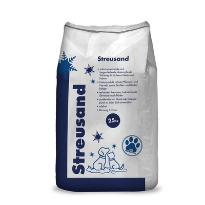 HAMANN MERCATUS GMBH Streusand-Quarzkies 1-2 mm 25 kg Winterstreu Streugut Winter Eis
