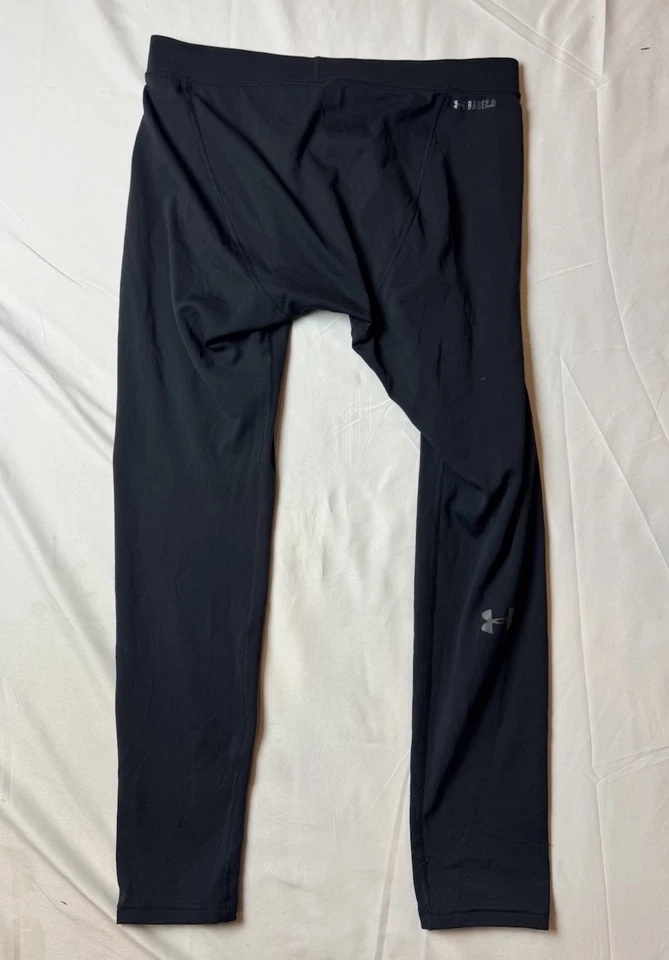 Under Armour Base 2.0 ColdGear Base Layer Leggings Bottoms Black Men's XL - Image 2 of 4