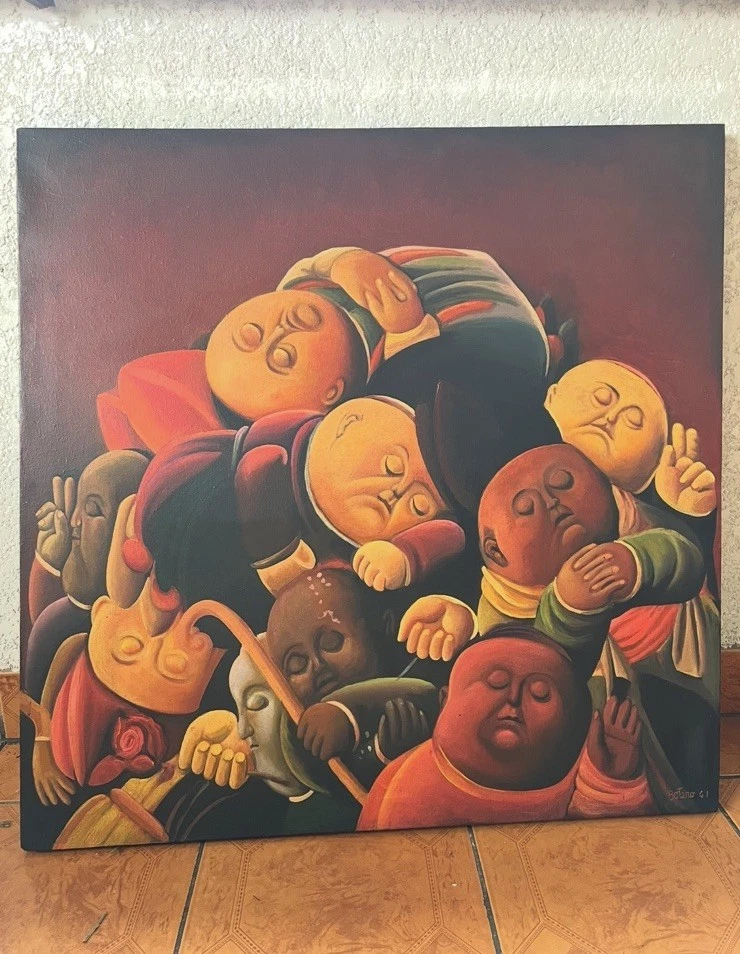 Pintura al óleo sobre lienzo firmada por Fernando Botero en boterismo Foto 2 de 4