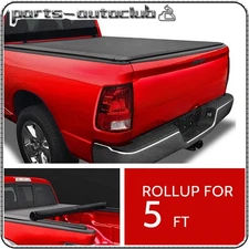 5FT Tonneau Cover Soft  Roll Up For Honda Ridgeline Truck Bed Covers 2017-2024