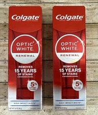 (LOT OF 2) Colgate Optic White Renewal HIGH IMPACT WHITE Toothpaste Exp: 01/2027