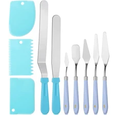 10 Pcs cake spatula set Decorating Kit Baking Supply Accessories Tools Blue