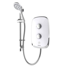 Aqualisa e-Motion 8.5kW Electric Shower - Arctic White, Chrome Trim, 3-Spray