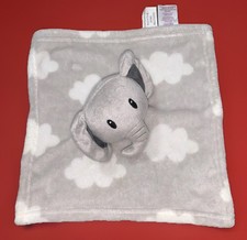 Parent ' s Choice gray elephant plush lovey security blanket clouds