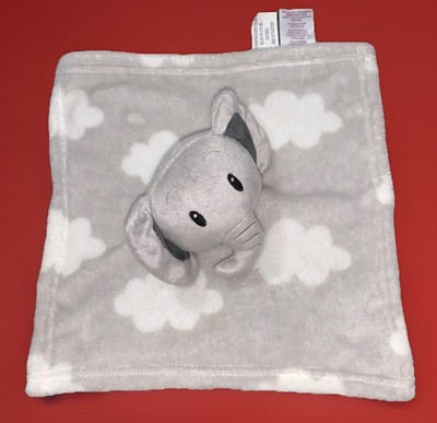Parent ' s Choice gray elephant plush lovey security blanket clouds