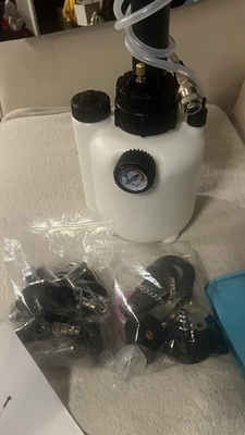 #ad #ad 3L Brake Fluid Bleeder Kit W 1L Catch Bottle Pressure Brake Bleeding Tool Man $45.99
