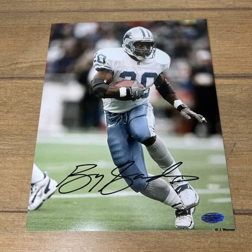 Barry Sanders Signed Photo Autographed 8x10 Detroit Lions COA Hologram