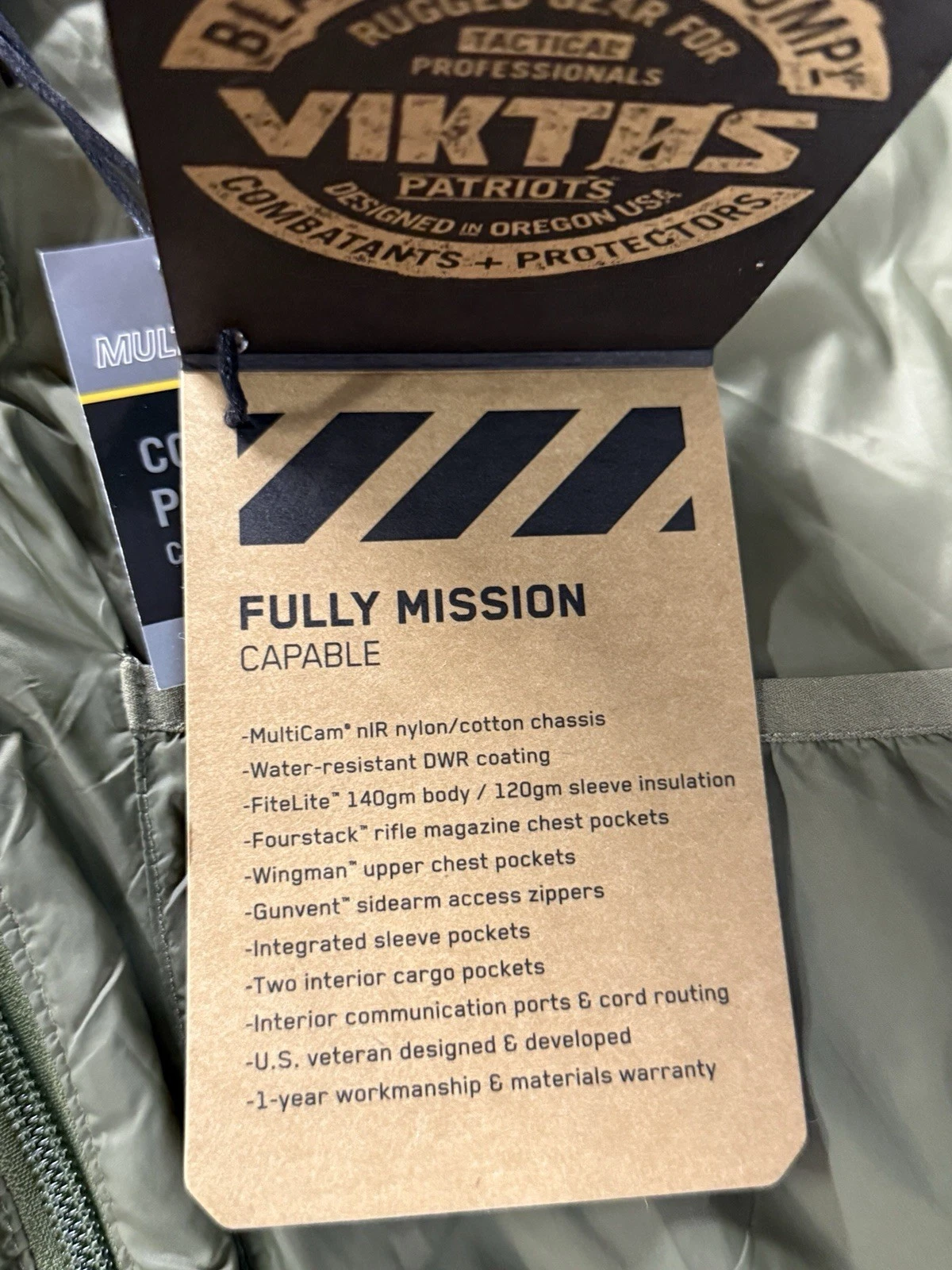 VIKTOS Farthermost MC Multicam Jacket Men's XL Combat Fourstack / Wingman Pocket - product detail image 12