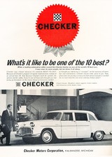 1963 Checker Marathon Car - 10best -  Classic Vintage Advertisement Car Ad J03
