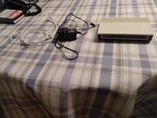 Used White TP Link ADSL2+ Modem Router w/ Power Adaptor, USB Cord & CD